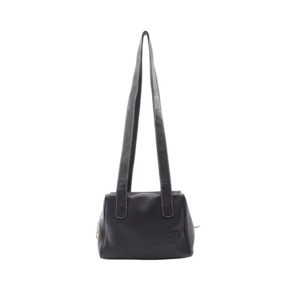 Loewe Anagram Shoulder Bag Leather Navy Blue